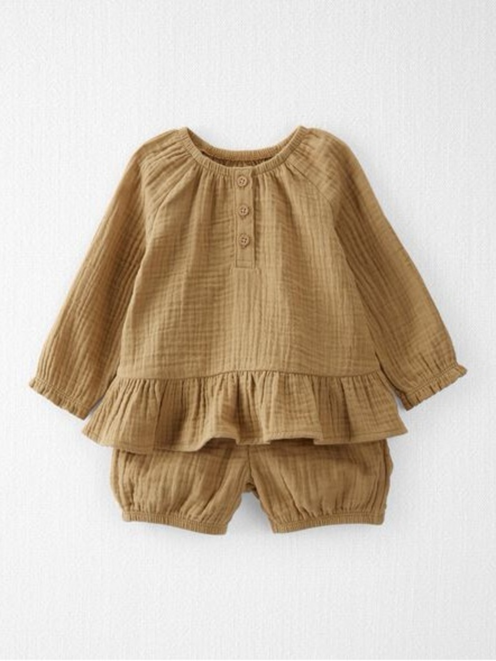 Little Planet Organic Brown Peplum Set